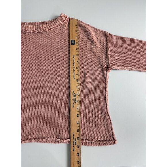 b.original by Shoe Fly Women's Pink Cropped Oversized Pullover Sweater Size S - Picture 8 of 10